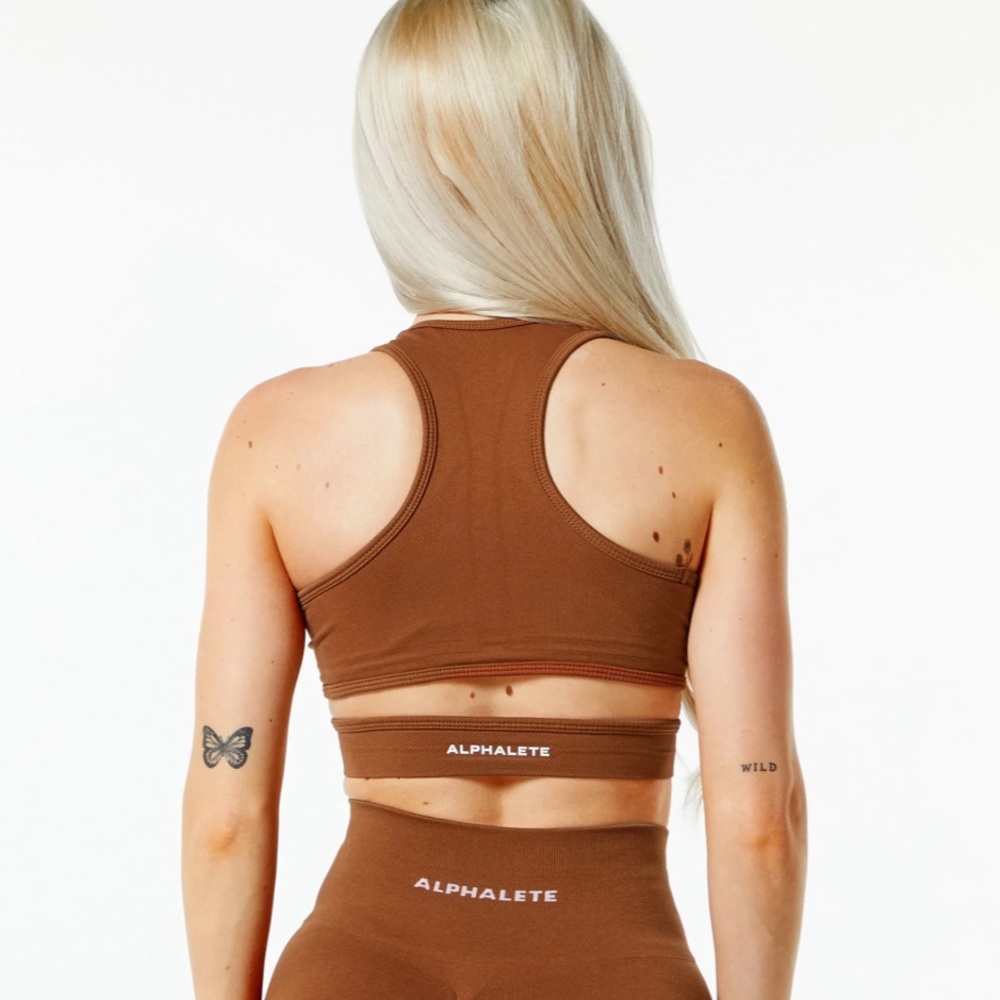 Alphalete Status Bra - Butterscotch Size Small